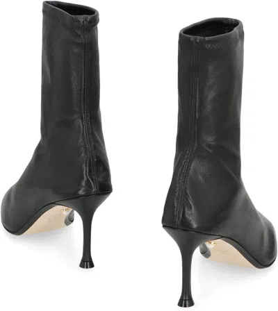 Alevì Milano Etienne Leather Ankle Boots In Black