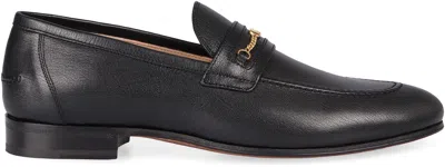 Valentino Garavani Vlogo Signautre Leather Loafers In Black
