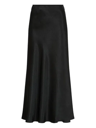 Maison Margiela Long Flared Skirt In Black