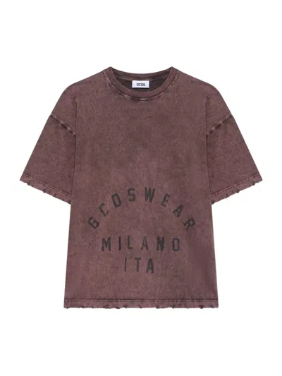 Gcds Faded Effect T-shirt In Red