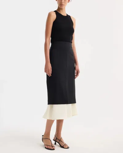 Rohe Contrast Upside Down Skirt In Black