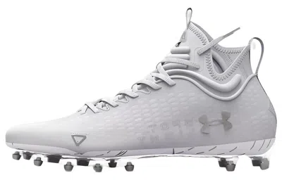 Under Armour Spotlight Lux Mc 2.0 3025082-100 Mens White Football Cleats Acad586 In Gray