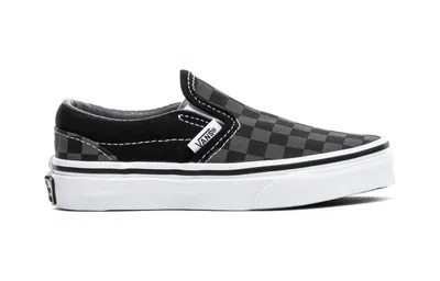 Vans (ps)  Classic Slip-on 'pewter Cherkboard' In Black