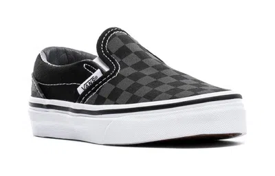 Vans (ps)  Classic Slip-on 'pewter Cherkboard' In Black