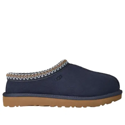 Ugg Slip-on Slippers With Rubber Sole And Zigzag Stitching In Blue