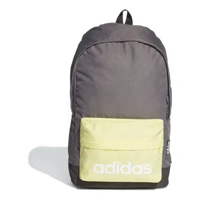 Adidas Originals Adidas Extra Large Classic Backpack 'grey Yellow' In Multi