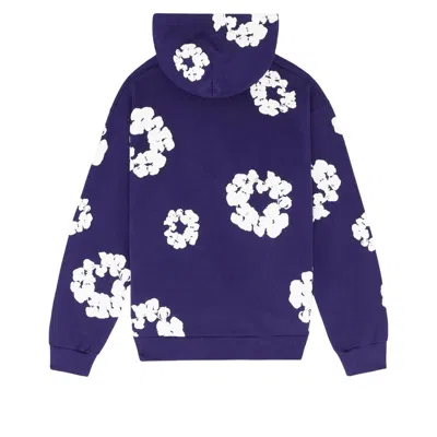 Denim Tears Cotton Wreath Hoodie 'purple White' In Blue