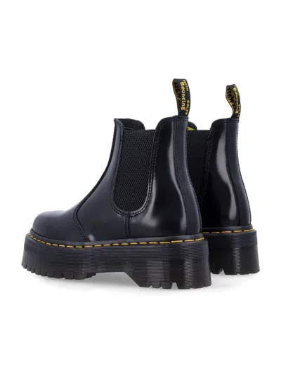 Dr. Martens 50mm 2976 Quad Leather Platform Chelsea Boots In Black