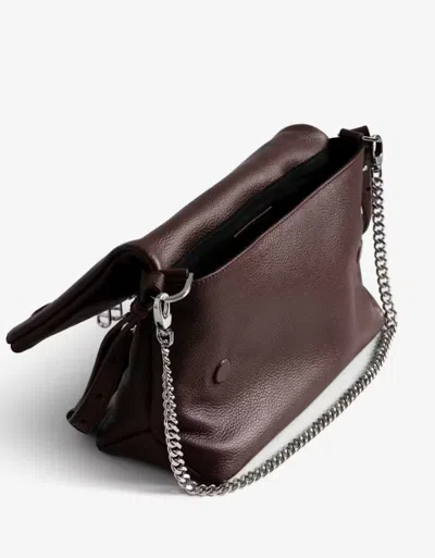 Zadig & Voltaire Rock Wing-detail Chain-strap Satchel In Brown