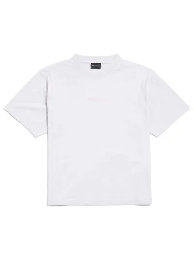 Balenciaga Back Medium Fit T-shirt Clothing In White