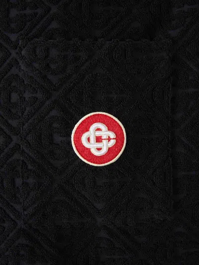 Casablanca Mens Towelling Monogram Shirt In Black