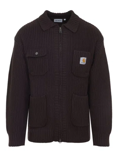 Carhartt Stylish Short Jacket Featuring Pockets In Black