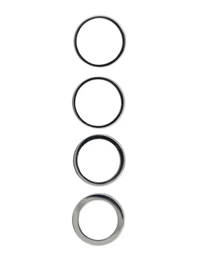 Mm6 Maison Margiela Stacked Numeric Metal Ring In Gray