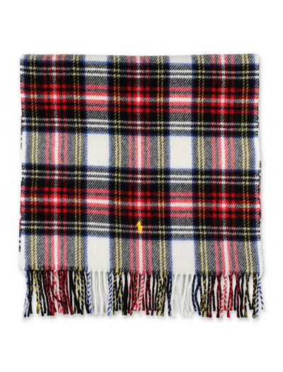 Polo Ralph Lauren Soft Textured Scarf Fringed Edges In Multi
