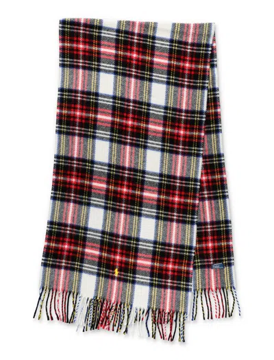 Polo Ralph Lauren Soft Textured Scarf Fringed Edges In Multi