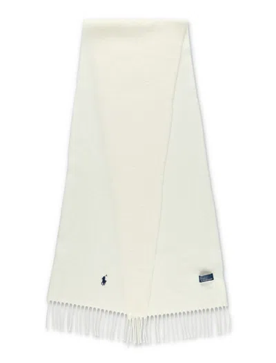 Polo Ralph Lauren Fringed Scarf For Pony Style In White