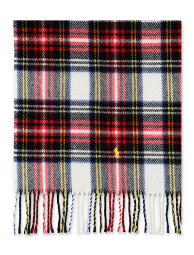 Polo Ralph Lauren Soft Textured Scarf Fringed Edges In Multi