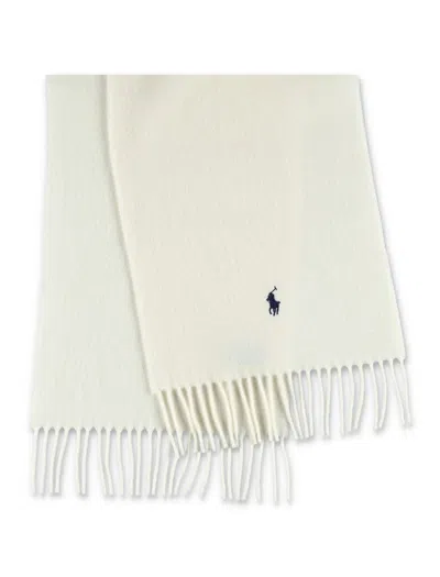 Polo Ralph Lauren Fringed Scarf For Pony Style In White