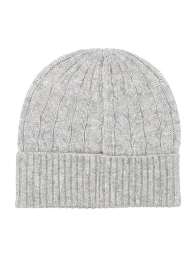 Polo Ralph Lauren Cable Wool-cashmere Beanie In Gray