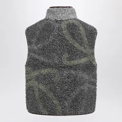 Loewe Jacquard Fleece Vest With Anagram Pattern In Gray