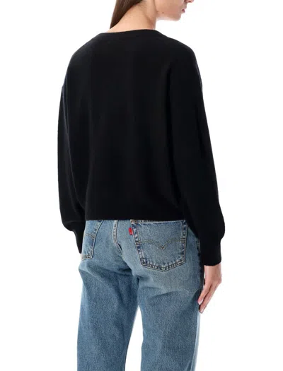 American Vintage Raxow Wool V-neck Sweater In Black