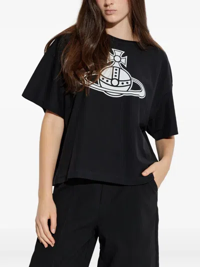 Vivienne Westwood Paris Orb Box T-shirt Clothing In Black