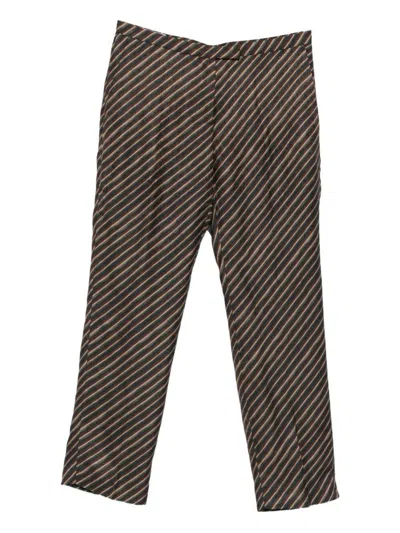 Dries Van Noten Palola Wool Striped Trousers Clothing In Black