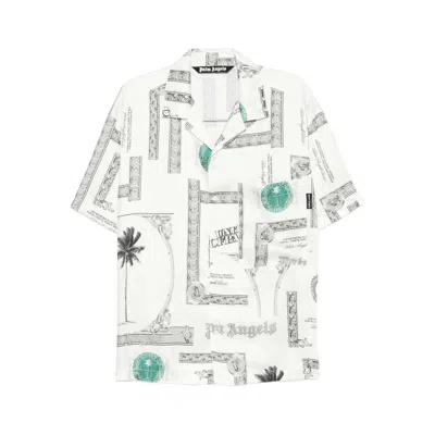 Palm Angels Graphic-print Shirt In White