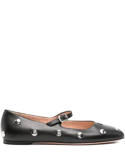 Bally Studded Ballet Flats In Black