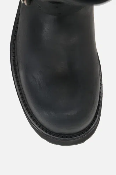 Balenciaga Venom Boots In Worn-out Effect Leather Shoes In Black