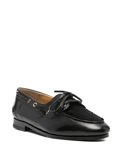 Bally Leather Lace-up Loafers In Black