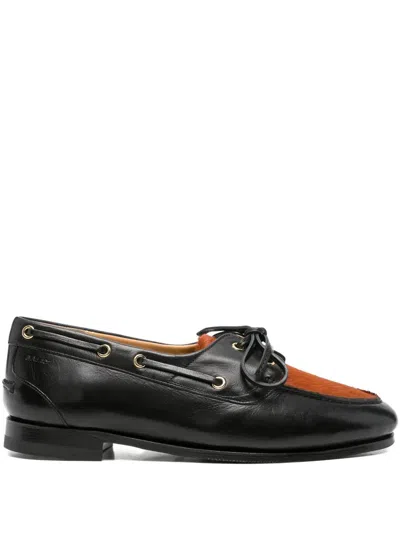 Bally Leather Derby Shoes In Black