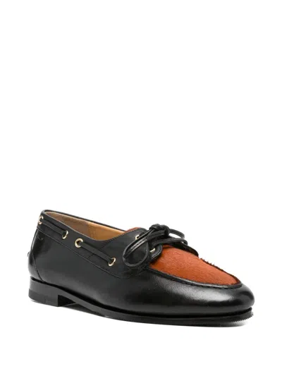 Bally Leather Derby Shoes In Black