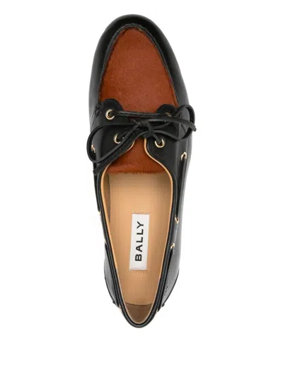 Bally Leather Derby Shoes In Black