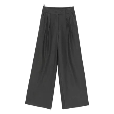 Thelaurent Pleated Trousers In Gray