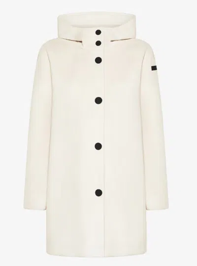 Rrd Hooded Single-breasted Coat In Neutral