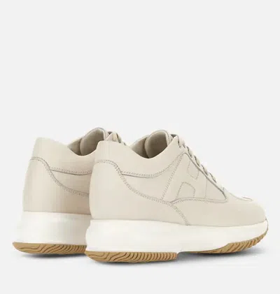 Hogan Logo-patch Low-top Sneakers In Neutral