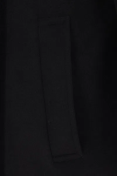 Totême Shield Oversized Double-breasted Wool-blend Coat In Black