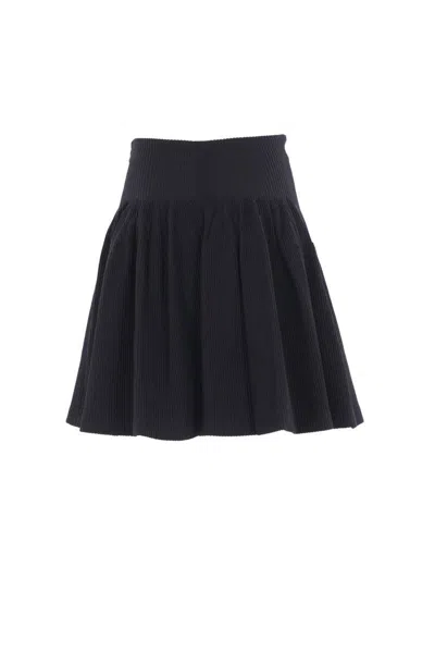 Cfcl Hypha Ribbed Mini Skirt In Black