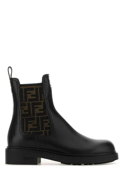 Fendi Ankle Boots With Elastic Side Panels