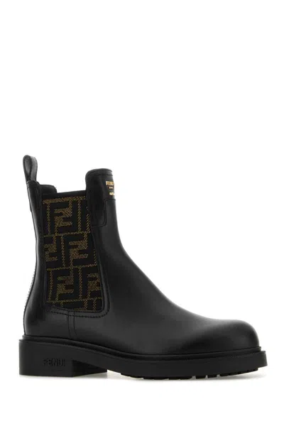 Fendi Ankle Boots With Elastic Side Panels