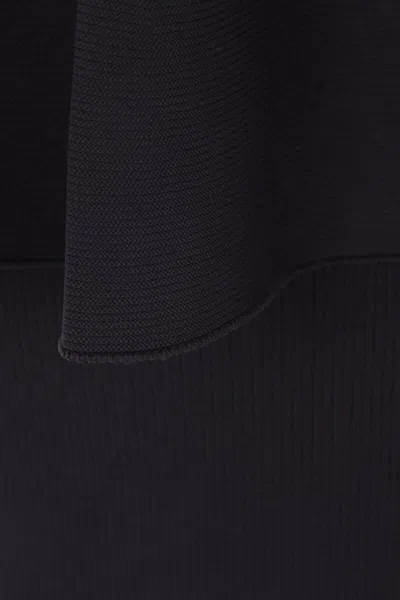 Cfcl Fcl Womens Black Pottery Layered Knitted Woven Midi Skirt In Black