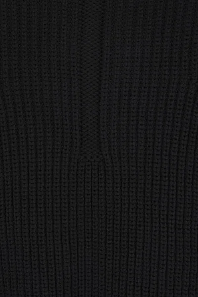 Cfcl Ribbed-detail Zip-up Jacket In Black
