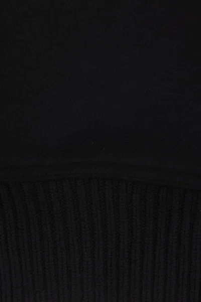 Rick Owens Structured Black Sports Jacket With Ribbed Details And Matte Finish In Black