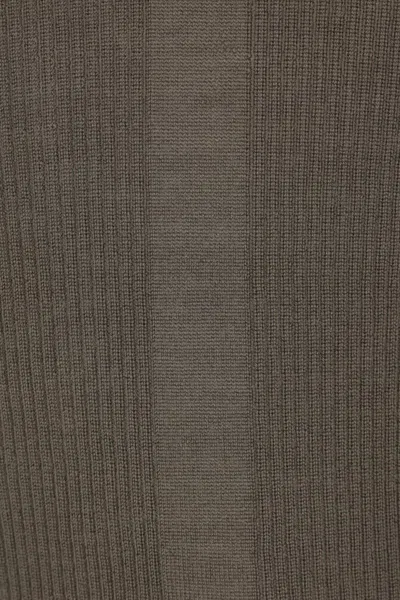 Rick Owens Ribbed High-neck Sweater In Gray