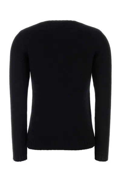 Valentino Long-sleeved Sweater In Black