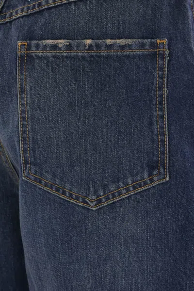 Maison Margiela Blue Cotton Jeans In Blue