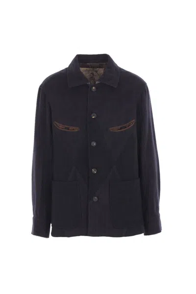 Ziggy Chen Coats In Blue