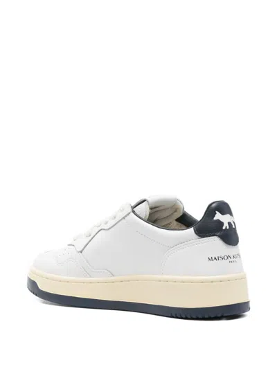 Autry X Maison Kitsune Medialist Low Sneakers In Blue