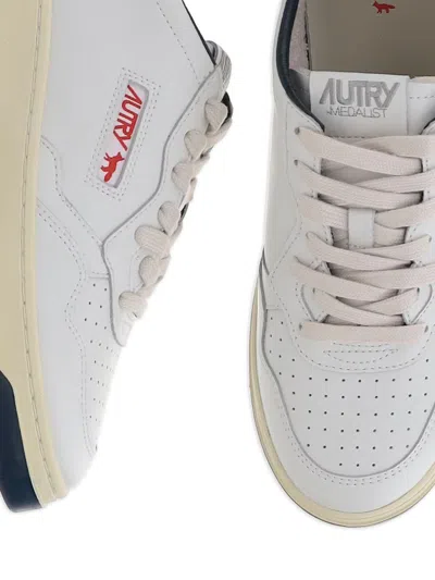 Autry X Maison Kitsune Sneakers Blue In Gray